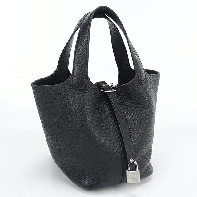 中古 エルメス ハンドバッグ ユニセックス ブランド HERMES ピコタンロックPM ブラック USDHE121053011