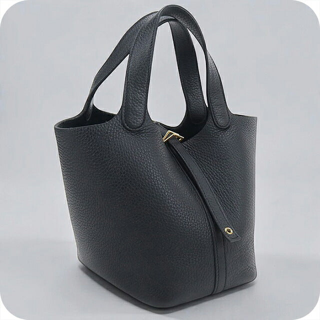 Used Hermes Handbag Unisex Brand HERMES Picotan Lock PM Black USDHE121059011
