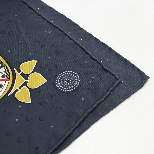 Used Hermes Scarf Unisex Brand HERMES Carre90 Black USDHE121559011