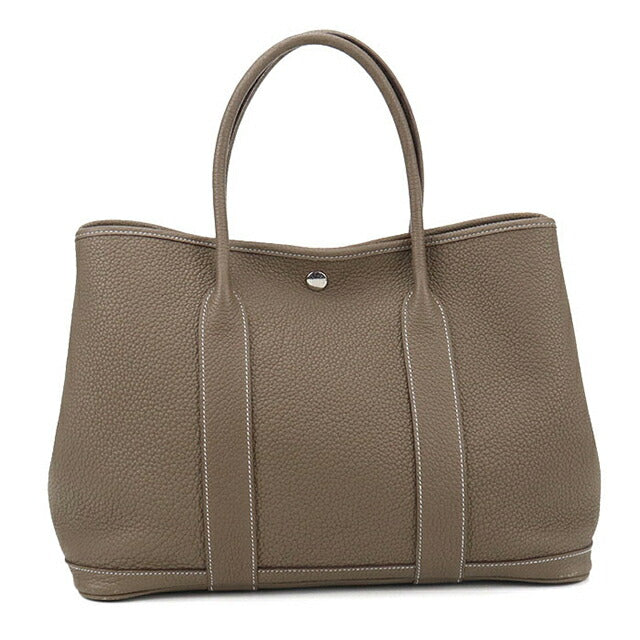 二手 Hermes 手提包 女士品牌 HERMES Garden Party PM 灰色包 USDHE85770011