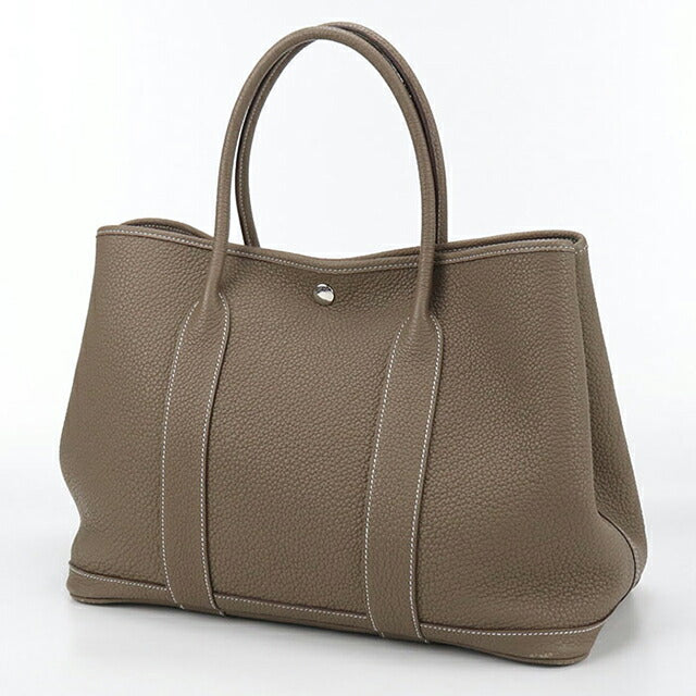 二手 Hermes 手提包 女士品牌 HERMES Garden Party PM 灰色包 USDHE85770011
