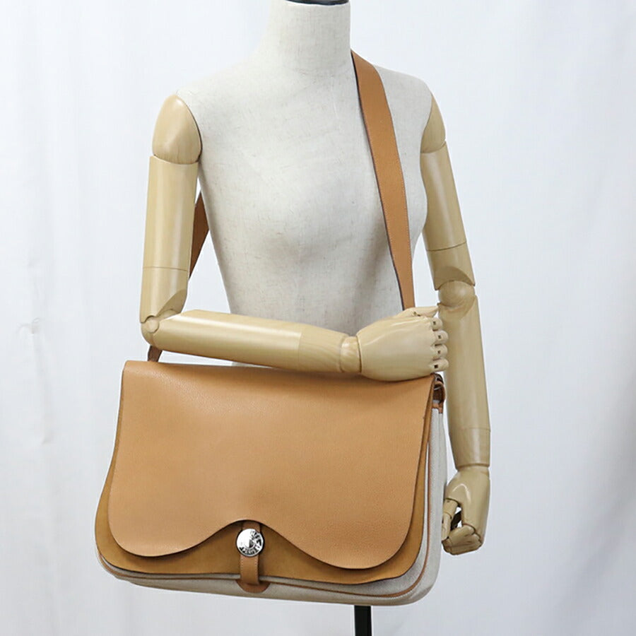 中古 エルメス ショルダーバッグ レディース ブランド HERMES サックコロラド GM ベージュ バッグ USDHE90279011