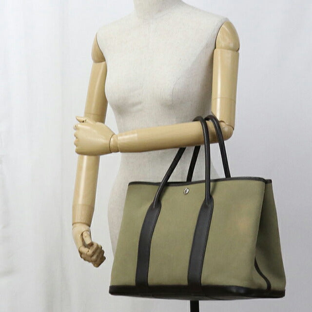 二手 Hermes 手提包 女士品牌 HERMES Garden Party PM 卡其色包 USDHE92349011