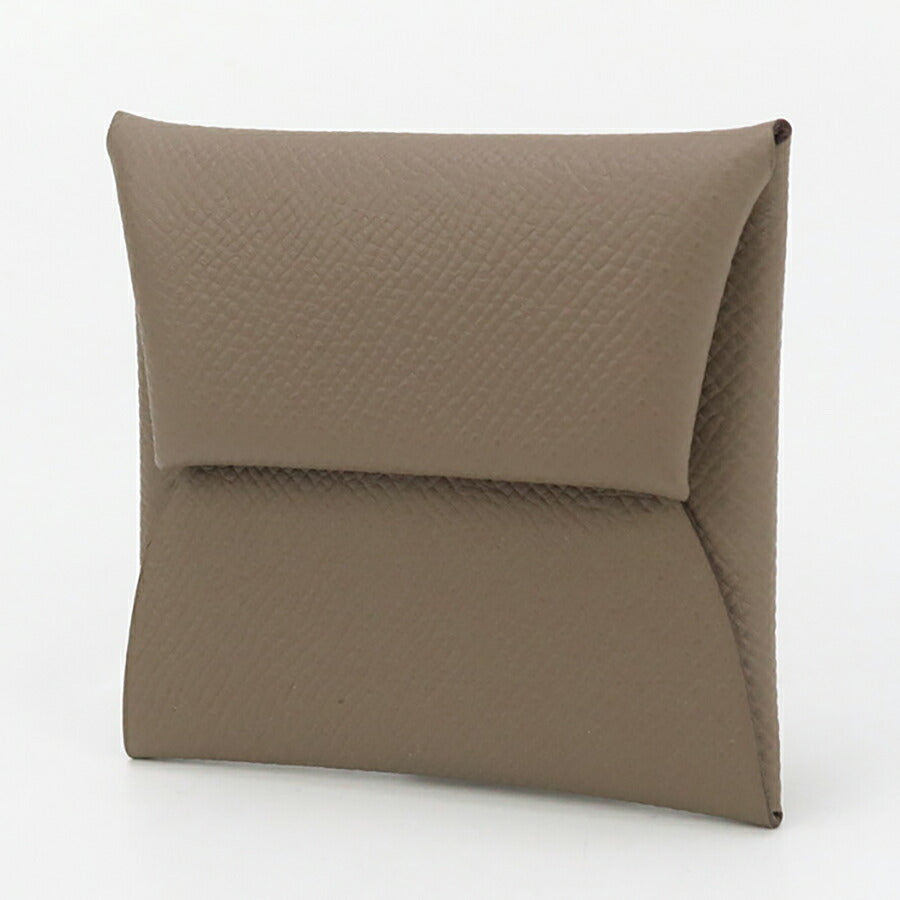 中古 エルメス 小銭入れ ユニセックス ブランド HERMES バスティア グレー 財布 USDHE94341011