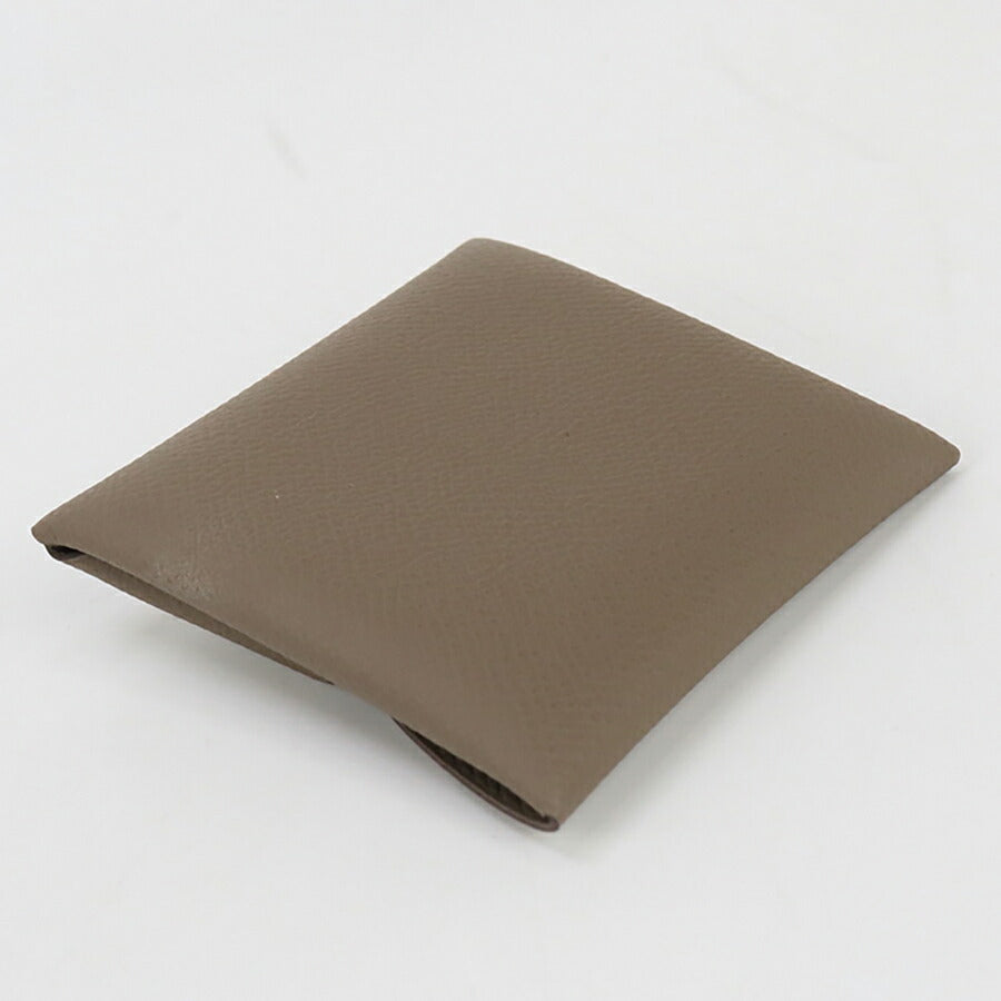 中古 エルメス 小銭入れ ユニセックス ブランド HERMES バスティア グレー 財布 USDHE94341011