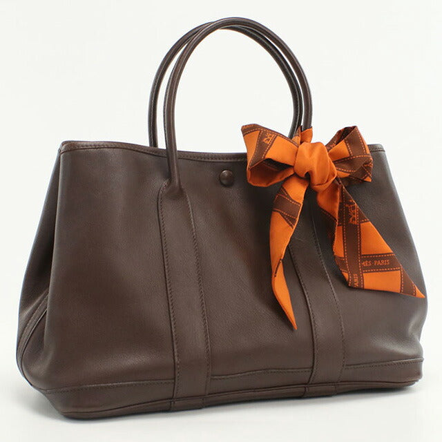 中古 エルメス トートバッグ レディース ブランド HERMES ガーデンツイリーTPM ブラウン バッグ USDHE94898011