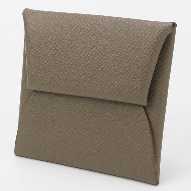 中古 エルメス 小銭入れ ユニセックス ブランド HERMES バスティア グレー 財布 USDHE95604011