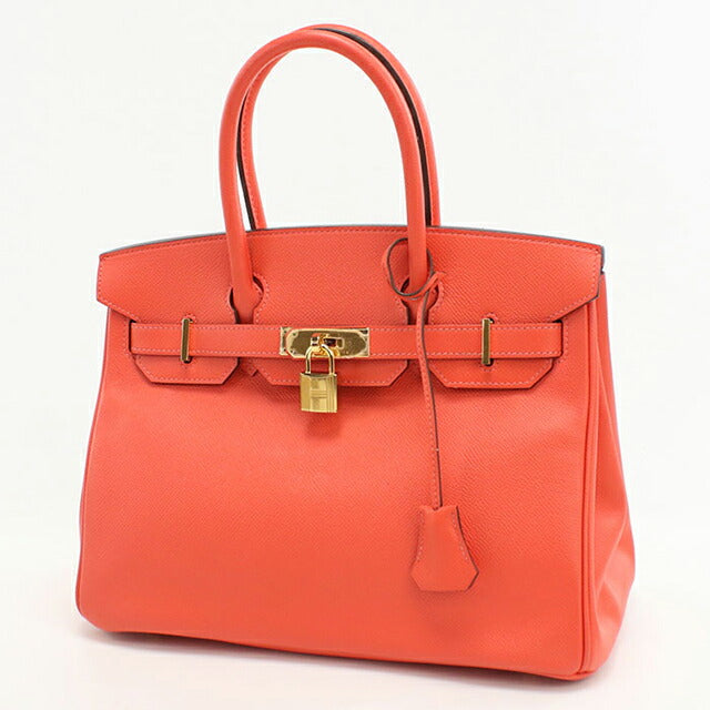 二手 Hermes 手提包 女士品牌 HERMES Birkin 30 橙色包 USDHE95763011