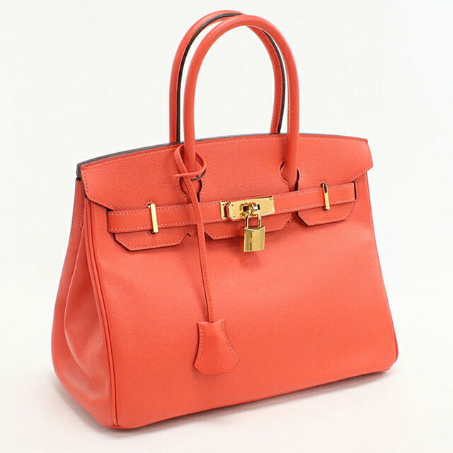 二手 Hermes 手提包 女士品牌 HERMES Birkin 30 橙色包 USDHE95763011