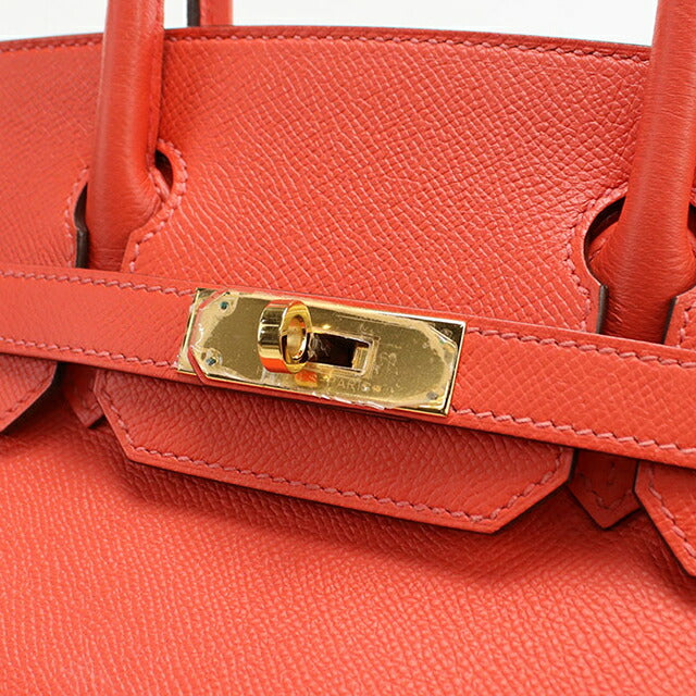 二手 Hermes 手提包 女士品牌 HERMES Birkin 30 橙色包 USDHE95763011