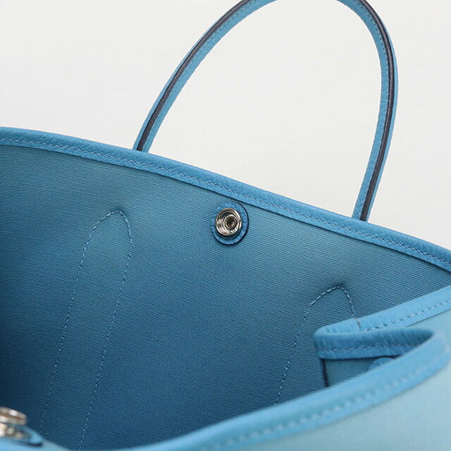 中古 エルメス トートバッグ レディース ブランド HERMES ガーデンパーティーTPM ブルー バッグ USDHE96039011