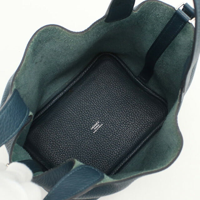 中古 エルメス ハンドバッグ レディース ブランド HERMES ピコタンロックPM ブルー バッグ USDHE96236011