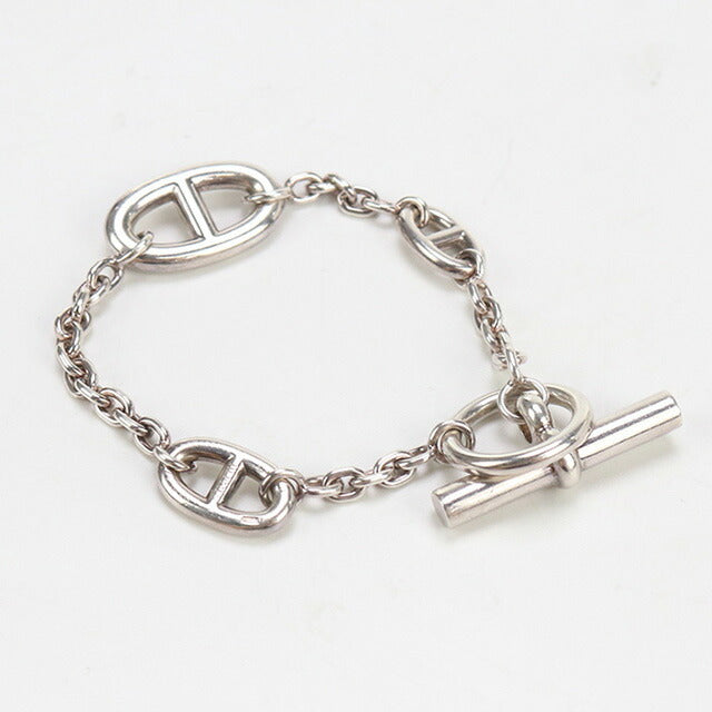 中古 エルメス ブレスレット レディース ブランド HERMES シェーヌダンクル ファランドール シルバー アクセサリー USDHE96291011