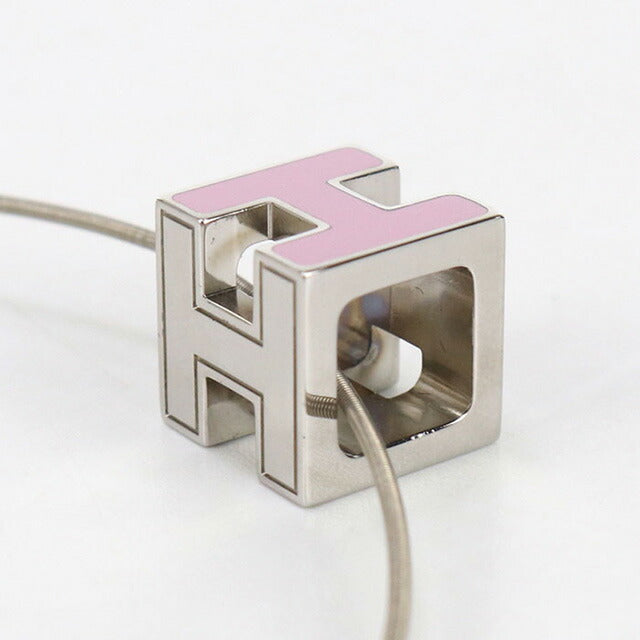 中古 エルメス ネックレス レディース ブランド HERMES Hキューブ カージュドアッシュ ネックレス ピンク アクセサリー USDHE97834011