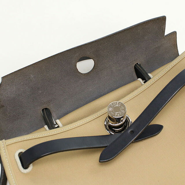 二手 Hermes 手提包 女士品牌 HERMES Ale Bag Zip PM 米色包 USDHE98934011