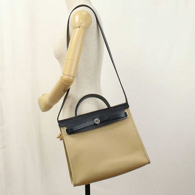二手 Hermes 手提包 女士品牌 HERMES Ale Bag Zip PM 米色包 USDHE98934011
