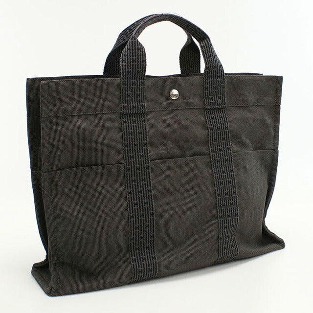 二手 Hermes 托特包 男女通用品牌 HERMES Aerline Tote MM 灰色包 USDHE99372011
