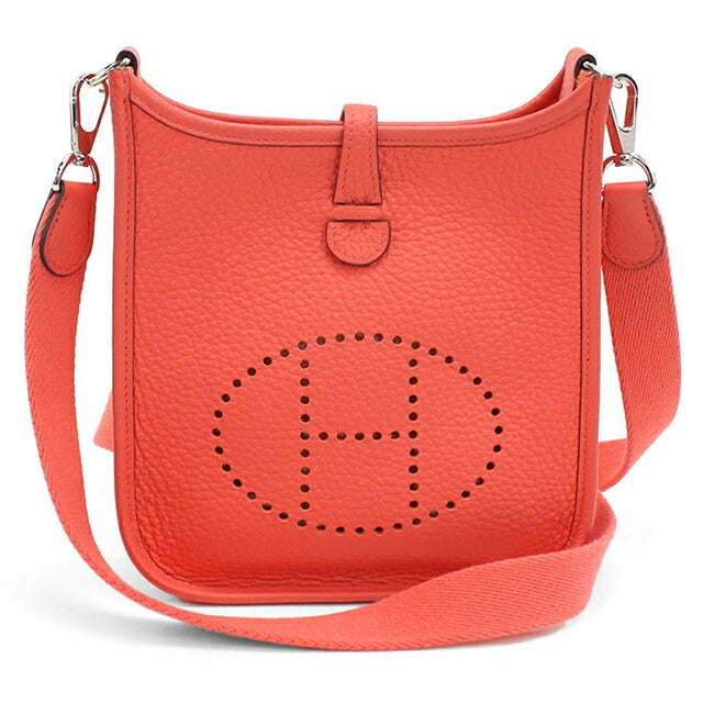 二手 Hermes 斜挎单肩包 女士品牌 HERMES Evelyn TPM 粉色包 USDHE99534011