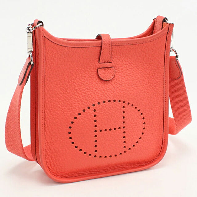 二手 Hermes 斜挎单肩包 女士品牌 HERMES Evelyn TPM 粉色包 USDHE99534011
