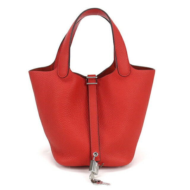 Used Hermes Handbag Ladies Brand HERMES Picotan Lock PM Red Bag USDHE99722011