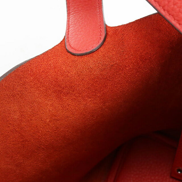Used Hermes Handbag Ladies Brand HERMES Picotan Lock PM Red Bag USDHE99722011
