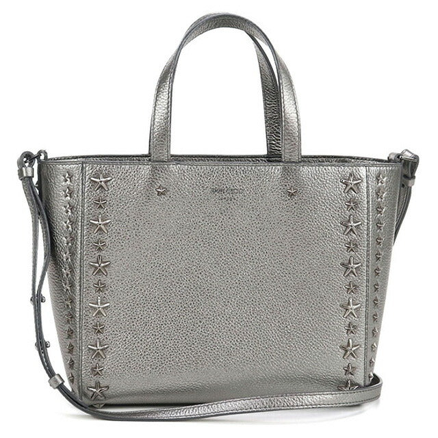 二手 Jimmy Choo 手提包女式品牌 JIMMY CHOO 星星饰钉 2WAY 皮革银色包 USDJI101952011