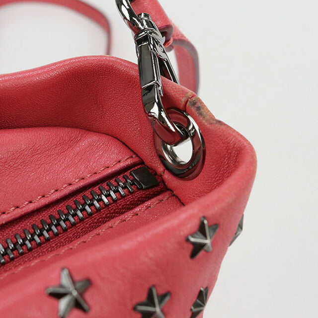 中古 ジミーチュウ トートバッグ レディース ブランド JIMMY CHOO MINISARA 2WAY レザー ピンク バッグ USDJI97942011