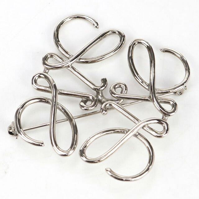 中古 ロエベ ブローチ レディース ブランド LOEWE アナグラム 111.25.020 シルバー 小物 USDLO100612011