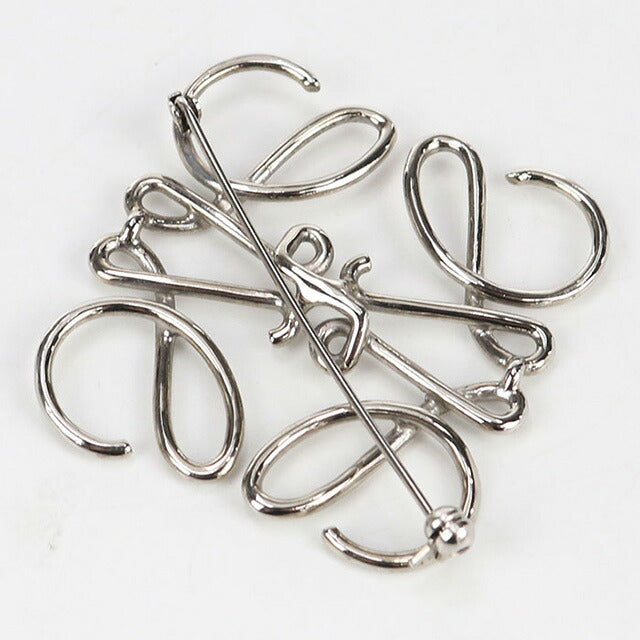 中古 ロエベ ブローチ レディース ブランド LOEWE アナグラム 111.25.020 シルバー 小物 USDLO100612011