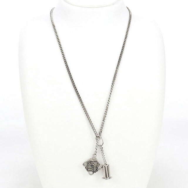 中古 ロエベ ネックレス レディース ブランド LOEWE アナグラム パーソナライゼーション N691420X01 シルバー アクセサリー USDLO100630011