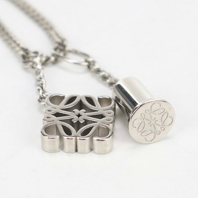 中古 ロエベ ネックレス レディース ブランド LOEWE アナグラム パーソナライゼーション N691420X01 シルバー アクセサリー USDLO100630011