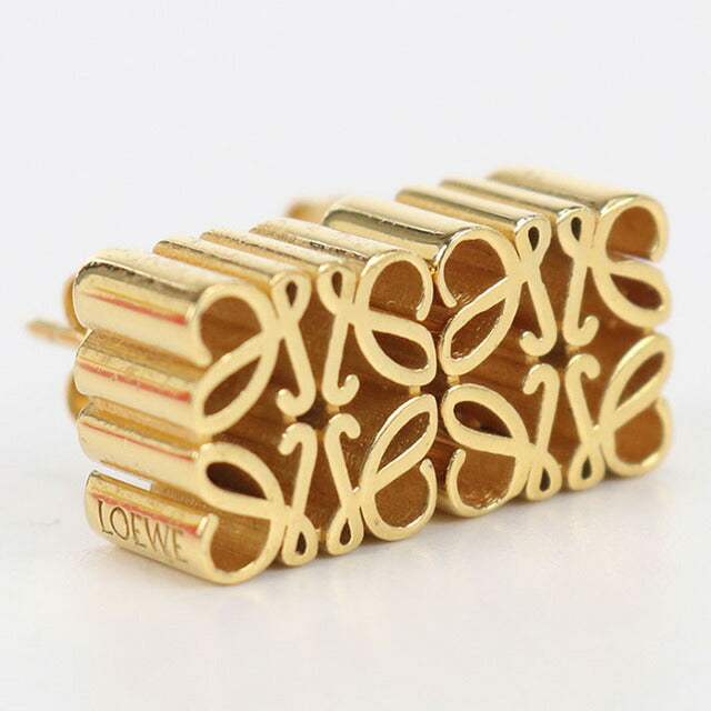 中古 ロエベ ピアス レディース ブランド LOEWE アナグラム J821239X04 ゴールド アクセサリー USDLO100926011