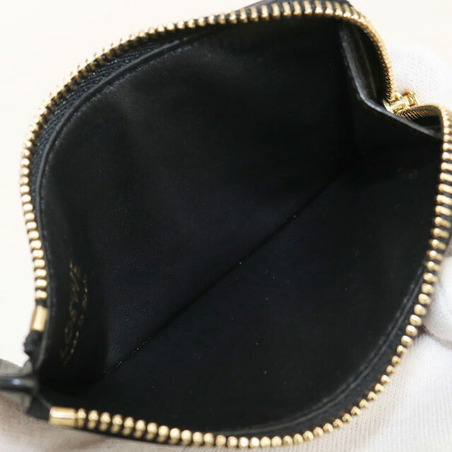 中古 ロエベ 小銭入れ レディース ブランド LOEWE ノット フラグメントケース コインカードホルダー レザー ブラック 財布 USDLO101203011