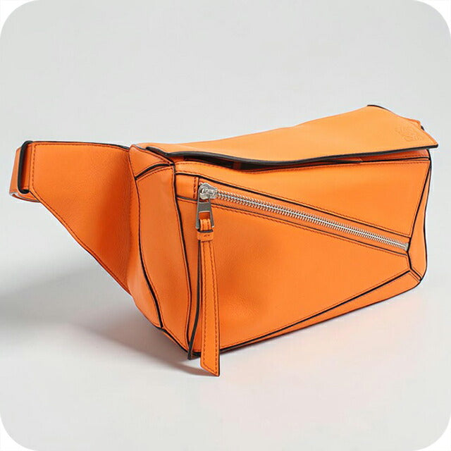 Used LOEWE Body Bag Unisex Brand LOEWE Puzzle Bum Bag Small Orange