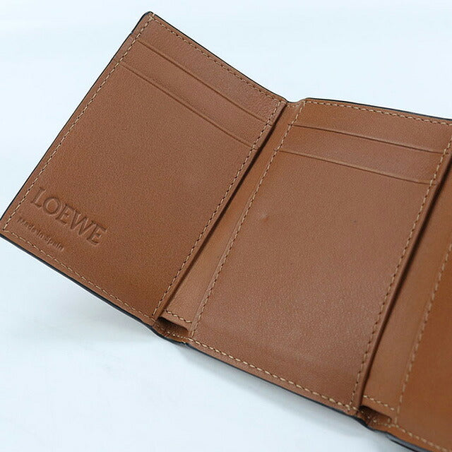 二手 LOEWE 三折钱包 女士品牌 LOEWE Anagram 三折钱包 C821TR2X02 棕色钱包 USDLO101829011