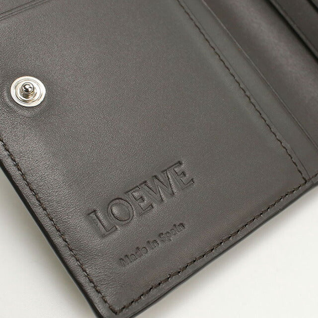 中古 ロエベ 二折財布 レディース ブランド LOEWE パズル スリム コンパクトウォレット レザー C510W73X02 グレー 財布 USDLO101862011