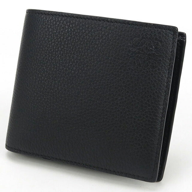 中古 ロエベ 二つ折り財布 メンズ ブランド LOEWE アナグラム バイフォールド コインウォレット C660501X03 ブラック 財布 USDLO101968011