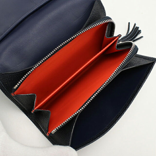 中古 ロエベ 二折財布小銭入付き レディース ブランド LOEWE アナグラム 140.72.I62 ネイビー 財布 USDLO102438011