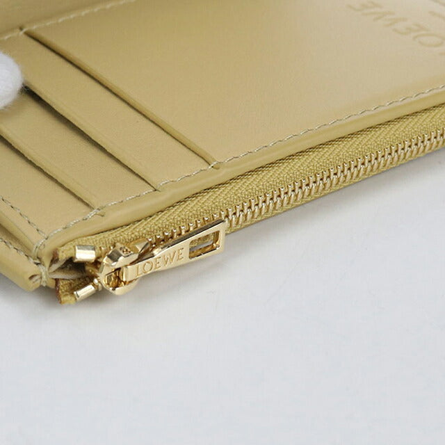 中古 ロエベ 三つ折り財布 レディース ブランド LOEWE アナグラム バーティカルウォレット スモール イエロー 財布 USDLO103691011