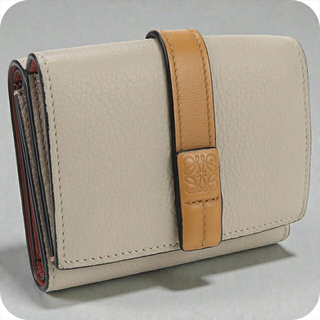 中古 ロエベ 三折財布 レディース ブランド LOEWE アナグラム トライ