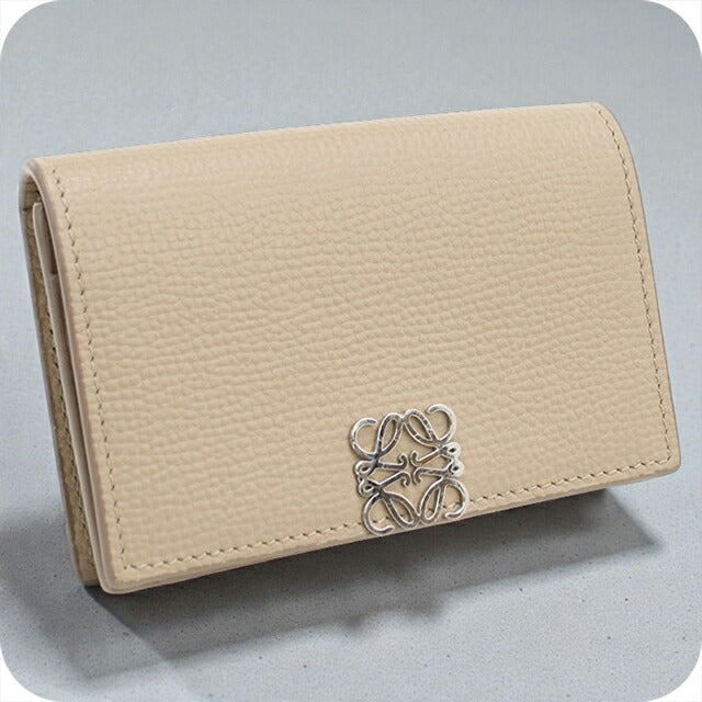 中古 ロエベ 名刺入れ レディース ブランド LOEWE アナグラム ビジネスカードホルダー C821M97X08 ベージュ 小物 USDLO106288011