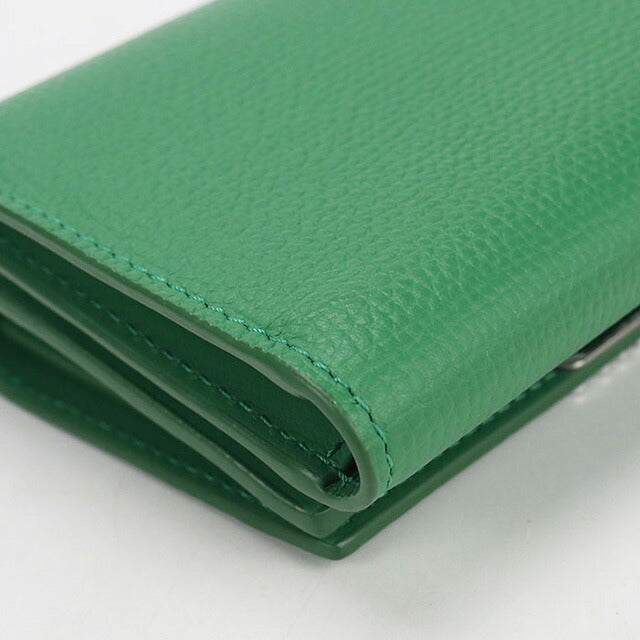 中古 ロエベ 三つ折り財布 レディース ブランド LOEWE アナグラム トライフォールド ウォレット グリーン 財布 USDLO106478011