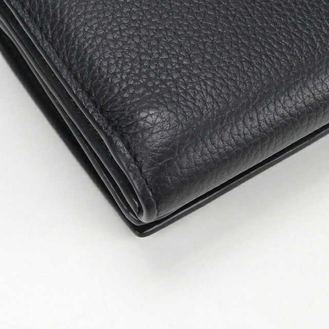 中古 ロエベ 三つ折り財布 メンズ ブランド LOEWE アナグラム トライフォールドウォレット ブラック 財布 USDLO106621011