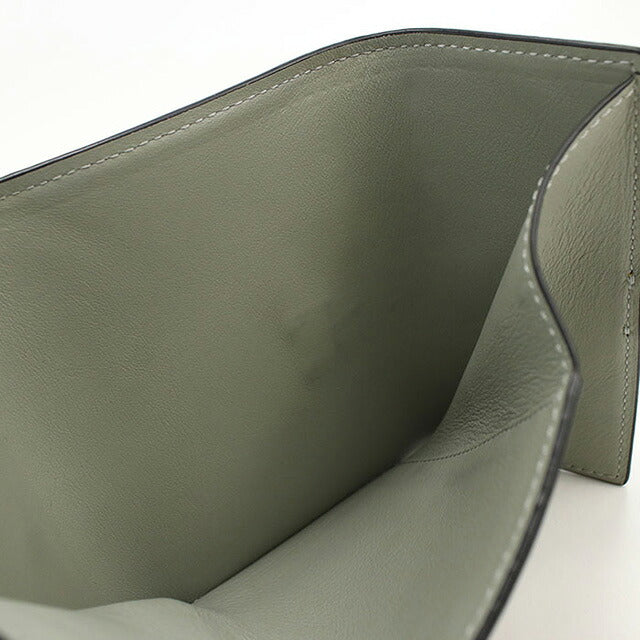 中古 ロエベ 三つ折り財布 レディース ブランド LOEWE バーティカル ウォレット スモール C660S86X01 カーキ 財布 USDLO106796011
