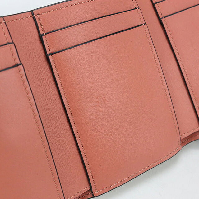 中古 ロエベ 三つ折り財布 レディース ブランド LOEWE アナグラム トライフォールドウォレット C660TR2X01 ベージュ 財布 USDLO106952011