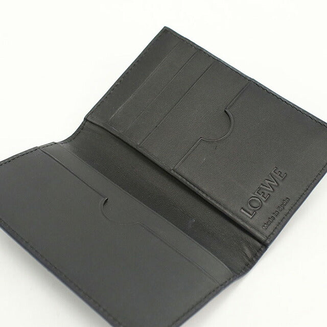 中古 ロエベ カードケース ユニセックス ブランド LOEWE アナグラム ネイビー 財布 USDLO107378011