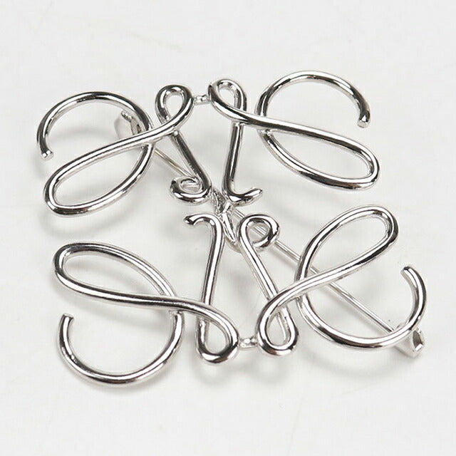Used LOEWE Brooch Ladies Brand LOEWE Anagram Silver Accessory USDLO108614011