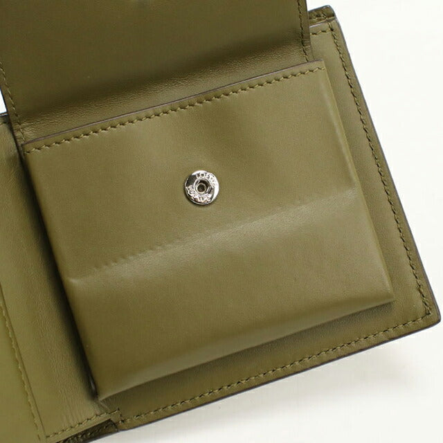 中古 ロエベ 二つ折り財布 二折財布 メンズ ブランド LOEWE バイフォールド コインウォレット C660501X03 カーキ USDLO109006011