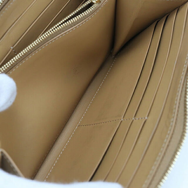 Used LOEWE long wallet round zipper ladies brand LOEWE puzzle zip around wallet beige USDLO109007011