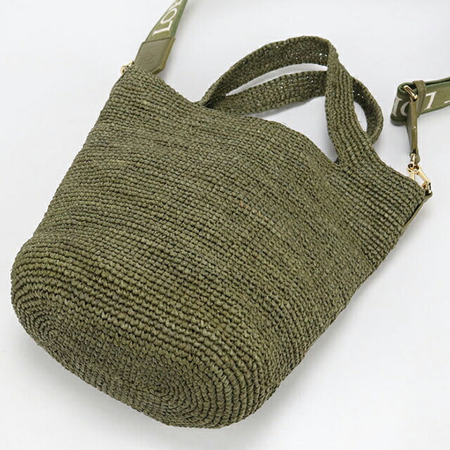 Used LOEWE basket bag ladies brand LOEWE slit bag mini khaki USDLO109414011